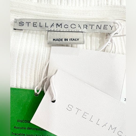 Stella McCartney Lightweight Plisse Knit Maxi White Dress - Picture 12 of 16